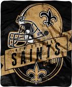 Northwest NFL Saints Grand Stand Raschel Throw Northwest NFL Saints Grand Stand Raschel Throw