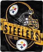 Northwest NFL Steelers Grand Stand Raschel Throw Northwest NFL Steelers Grand Stand Raschel Throw
