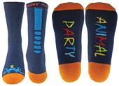 Wright Avenue Party Animal Novelty Crew Sock Wright Avenue Party Animal Novelty Crew Sock