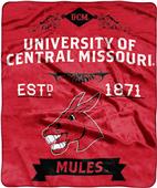 NCAA Central Missouri Label Raschel Throw NCAA Central Missouri Label Raschel Throw