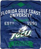 NCAA Florida Gulf Coast Label Raschel Throw NCAA Florida Gulf Coast Label Raschel Throw