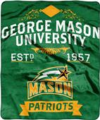 NCAA George Mason Label Raschel Throw NCAA George Mason Label Raschel Throw
