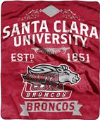 NCAA Santa Clara Univ Label Raschel Throw NCAA Santa Clara Univ Label Raschel Throw