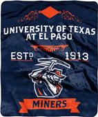 NCAA Texas El Paso Label Raschel Throw NCAA Texas El Paso Label Raschel Throw