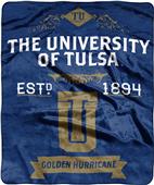 NCAA University of Tulsa Label Raschel Throw NCAA University of Tulsa Label Raschel Throw