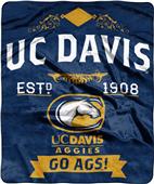 NCAA UC Davis Aggies Label Raschel Throw NCAA UC Davis Aggies Label Raschel Throw