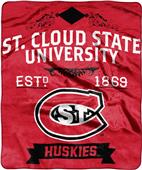 NCAA St. Cloud State Label Raschel Throw NCAA St. Cloud State Label Raschel Throw