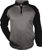 Badger Sport Adult Sport Heather Tonal 1/4 Zip Badger Sport Adult Sport Heather Tonal 1/4 Zip