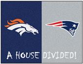 Fan Mats NFL Broncos/Patriots House Divided Mat Fan Mats NFL Broncos/Patriots House Divided Mat