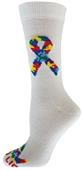 Red Lion Puzzle Ribbon Crew Socks Red Lion Puzzle Ribbon Crew Socks