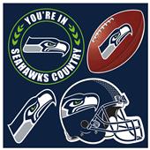 NFL Seattle Seahawks 4 Piece Magnet Set NFL Seattle Seahawks 4 Piece Magnet Set