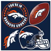 NFL Denver Broncos 4 Piece Magnet Set NFL Denver Broncos 4 Piece Magnet Set