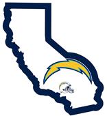 NFL San Diego Chargers Home State Decal NFL San Diego Chargers Home State Decal