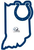 NFL Indianapolis Colts Home State Decal NFL Indianapolis Colts Home State Decal