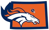 NFL Denver Broncos Home State Decal NFL Denver Broncos Home State Decal