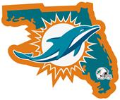 NFL Miami Dolphins Home State Decal NFL Miami Dolphins Home State Decal