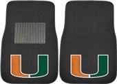Fan Mats NCAA Univ Miami Embroidered Car Mat (set) Fan Mats NCAA Univ Miami Embroidered Car Mat (set)