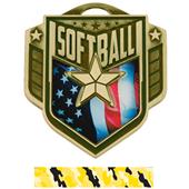 Hasty Awards 2.25" Liberty Softball Medals M-742 Hasty Awards 2.25" Liberty Softball Medals M-742