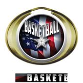 Hasty Award Halo Basketball Liberty Insert Medal Hasty Award Halo Basketball Liberty Insert Medal