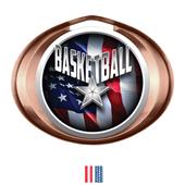 Hasty Award Halo Basketball Liberty Insert Medal Hasty Award Halo Basketball Liberty Insert Medal