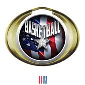 Hasty Award Halo Basketball Liberty Insert Medal Hasty Award Halo Basketball Liberty Insert Medal