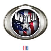 Hasty Award Halo Basketball Liberty Insert Medal Hasty Award Halo Basketball Liberty Insert Medal