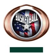 Hasty Award Halo Basketball Liberty Insert Medal Hasty Award Halo Basketball Liberty Insert Medal
