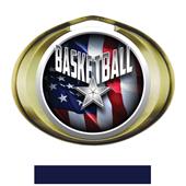 Hasty Award Halo Basketball Liberty Insert Medal Hasty Award Halo Basketball Liberty Insert Medal