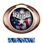 Hasty Award Halo Basketball Liberty Insert Medal Hasty Award Halo Basketball Liberty Insert Medal