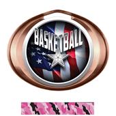 Hasty Award Halo Basketball Liberty Insert Medal Hasty Award Halo Basketball Liberty Insert Medal