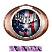 Hasty Award Halo Basketball Liberty Insert Medal Hasty Award Halo Basketball Liberty Insert Medal