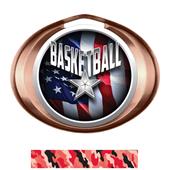Hasty Award Halo Basketball Liberty Insert Medal Hasty Award Halo Basketball Liberty Insert Medal