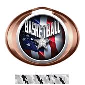 Hasty Award Halo Basketball Liberty Insert Medal Hasty Award Halo Basketball Liberty Insert Medal