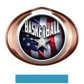Hasty Award Halo Basketball Liberty Insert Medal Hasty Award Halo Basketball Liberty Insert Medal