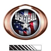 Hasty Award Halo Basketball Liberty Insert Medal Hasty Award Halo Basketball Liberty Insert Medal