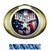 Hasty Award Halo Basketball Liberty Insert Medal Hasty Award Halo Basketball Liberty Insert Medal