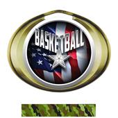 Hasty Award Halo Basketball Liberty Insert Medal Hasty Award Halo Basketball Liberty Insert Medal