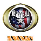 Hasty Award Halo Basketball Liberty Insert Medal Hasty Award Halo Basketball Liberty Insert Medal