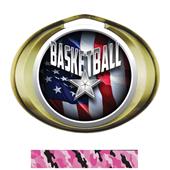 Hasty Award Halo Basketball Liberty Insert Medal Hasty Award Halo Basketball Liberty Insert Medal
