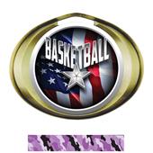 Hasty Award Halo Basketball Liberty Insert Medal Hasty Award Halo Basketball Liberty Insert Medal
