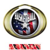 Hasty Award Halo Basketball Liberty Insert Medal Hasty Award Halo Basketball Liberty Insert Medal