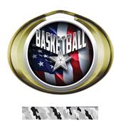 Hasty Award Halo Basketball Liberty Insert Medal Hasty Award Halo Basketball Liberty Insert Medal
