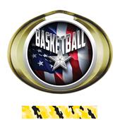 Hasty Award Halo Basketball Liberty Insert Medal Hasty Award Halo Basketball Liberty Insert Medal