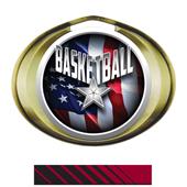 Hasty Award Halo Basketball Liberty Insert Medal Hasty Award Halo Basketball Liberty Insert Medal