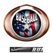 Hasty Award Halo Baseball Liberty Insert Medal Hasty Award Halo Baseball Liberty Insert Medal