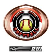 Hasty Award Halo Softball Epic Insert Medal Hasty Award Halo Softball Epic Insert Medal