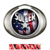 Hasty Award Halo Soccer Liberty Insert Medal Hasty Award Halo Soccer Liberty Insert Medal