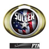Hasty Award Halo Soccer Liberty Insert Medal Hasty Award Halo Soccer Liberty Insert Medal