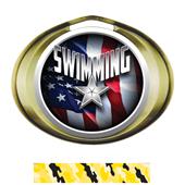 Hasty Award Halo Swimming Liberty Insert Medal Hasty Award Halo Swimming Liberty Insert Medal