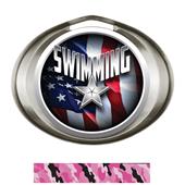 Hasty Award Halo Swimming Liberty Insert Medal Hasty Award Halo Swimming Liberty Insert Medal